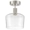Access Lighting Port Nine Chardonnay, Chardonnay LED SemiFlush, Brushed Steel Finish, Seeded Glass 63147LEDD-BS/SDG - alternate 5